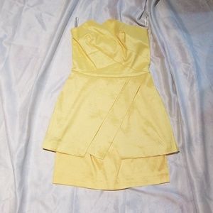 NWT Jessica McClintock dress yellow w/pockets